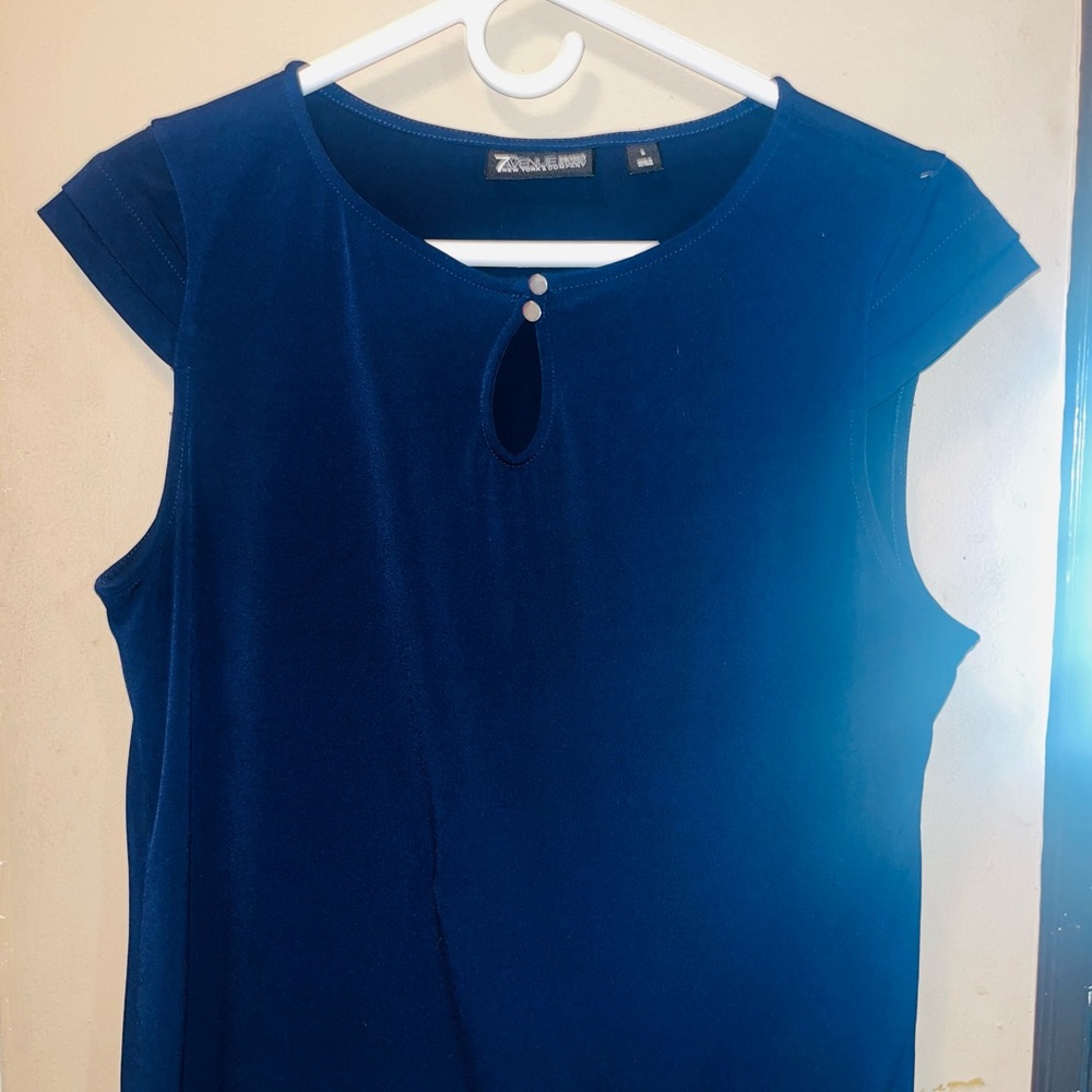 New York & Company Women's Navy Blouse